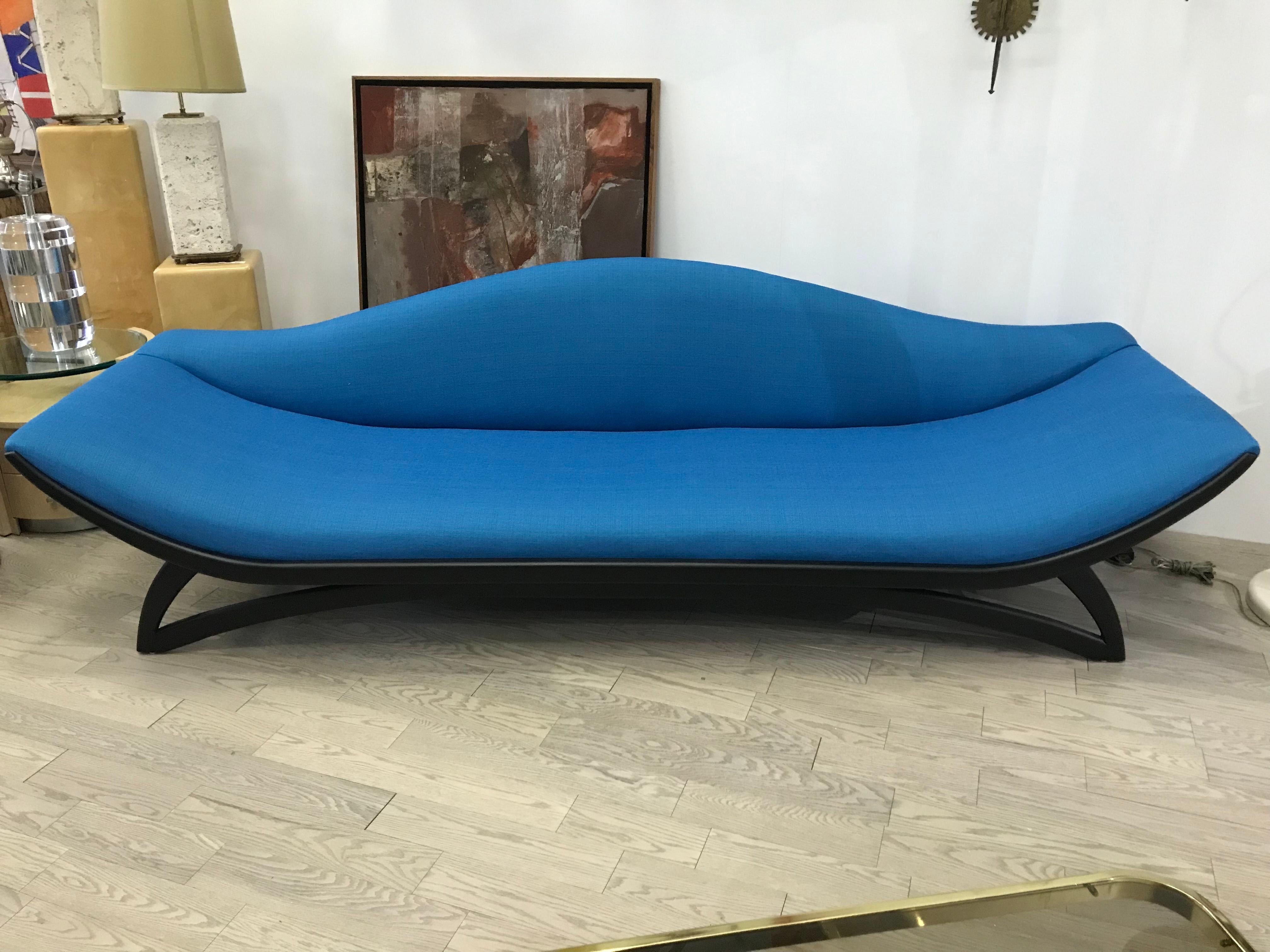 Fabric 1960s Sofa Attributed to Adrian Pearsall For Sale