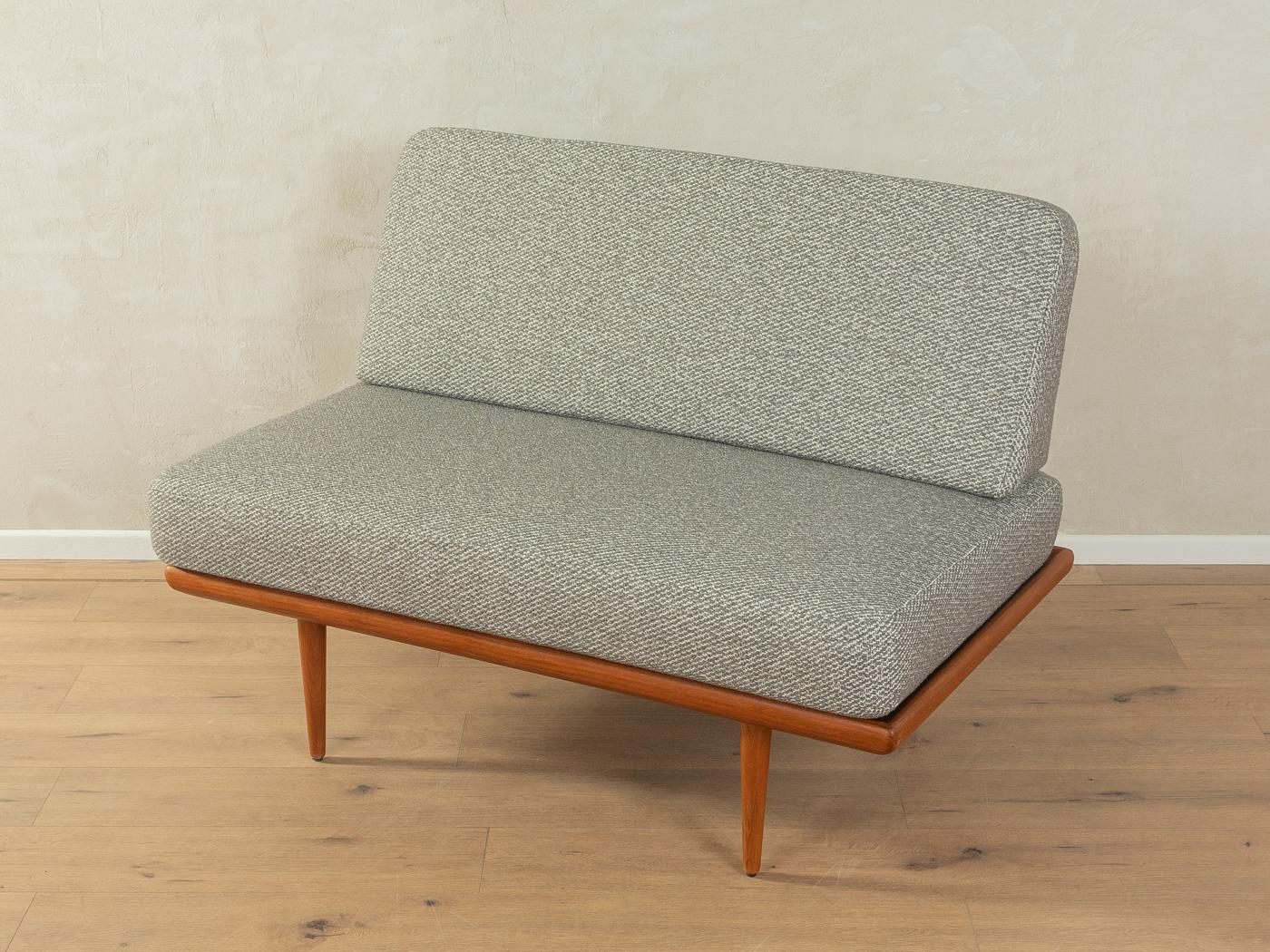 Classic sofa from the 1960s by Peter Hvidt & Orla Mølgaard-Nielsen for F&S. High-quality frame in teak wood. The original spring core has been reupholstered and covered with a high-quality upholstery fabric in grey.

Quality Features:

   