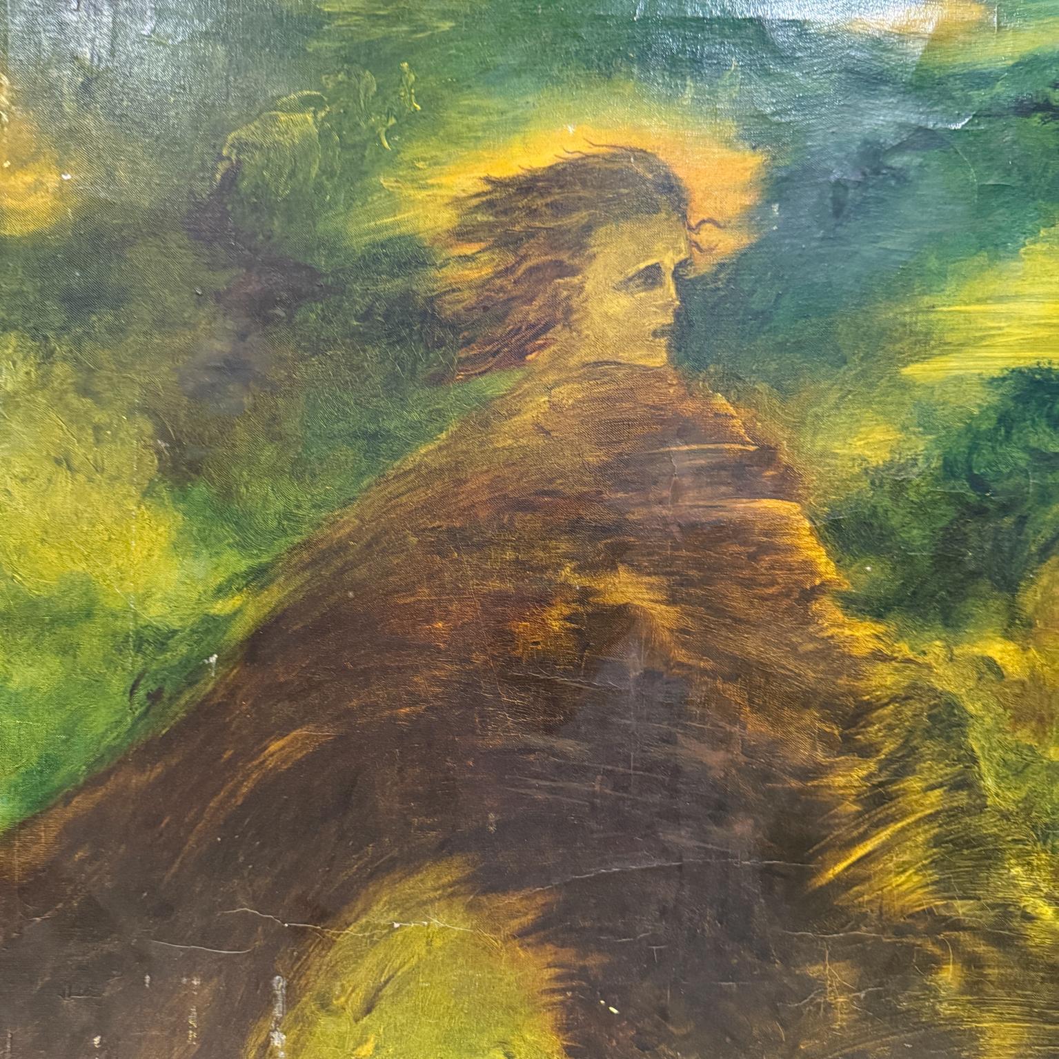 Mid-20th Century 1960s Sofía Bassi Art Mexican Surrealist Painting El Coil For Sale