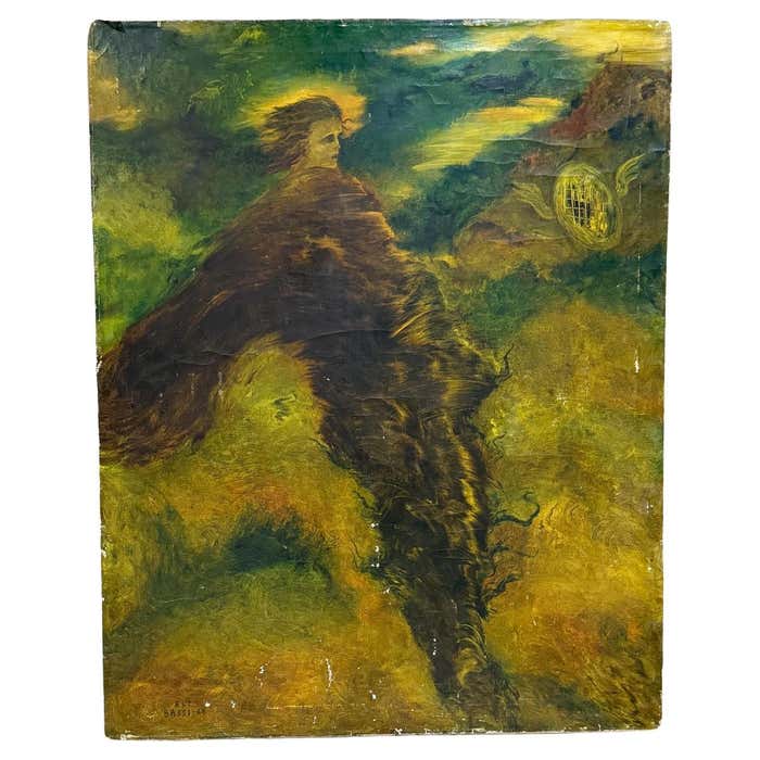 1960s Sofía Bassi Art Mexican Surrealist Painting El Coil For Sale at ...