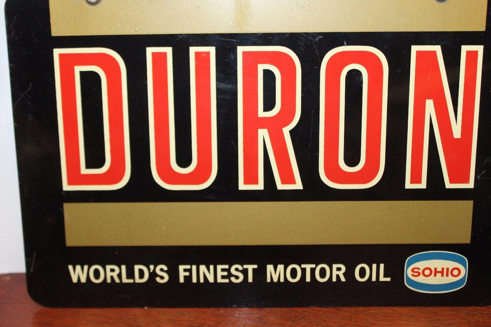 American 1960s Sohio Duron Motor Oil Sign For Sale