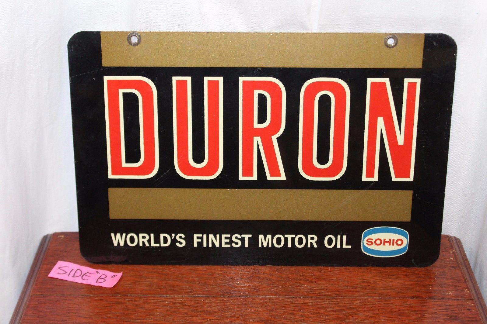 1960s Sohio Duron Motor Oil Sign In Fair Condition For Sale In Orange, CA