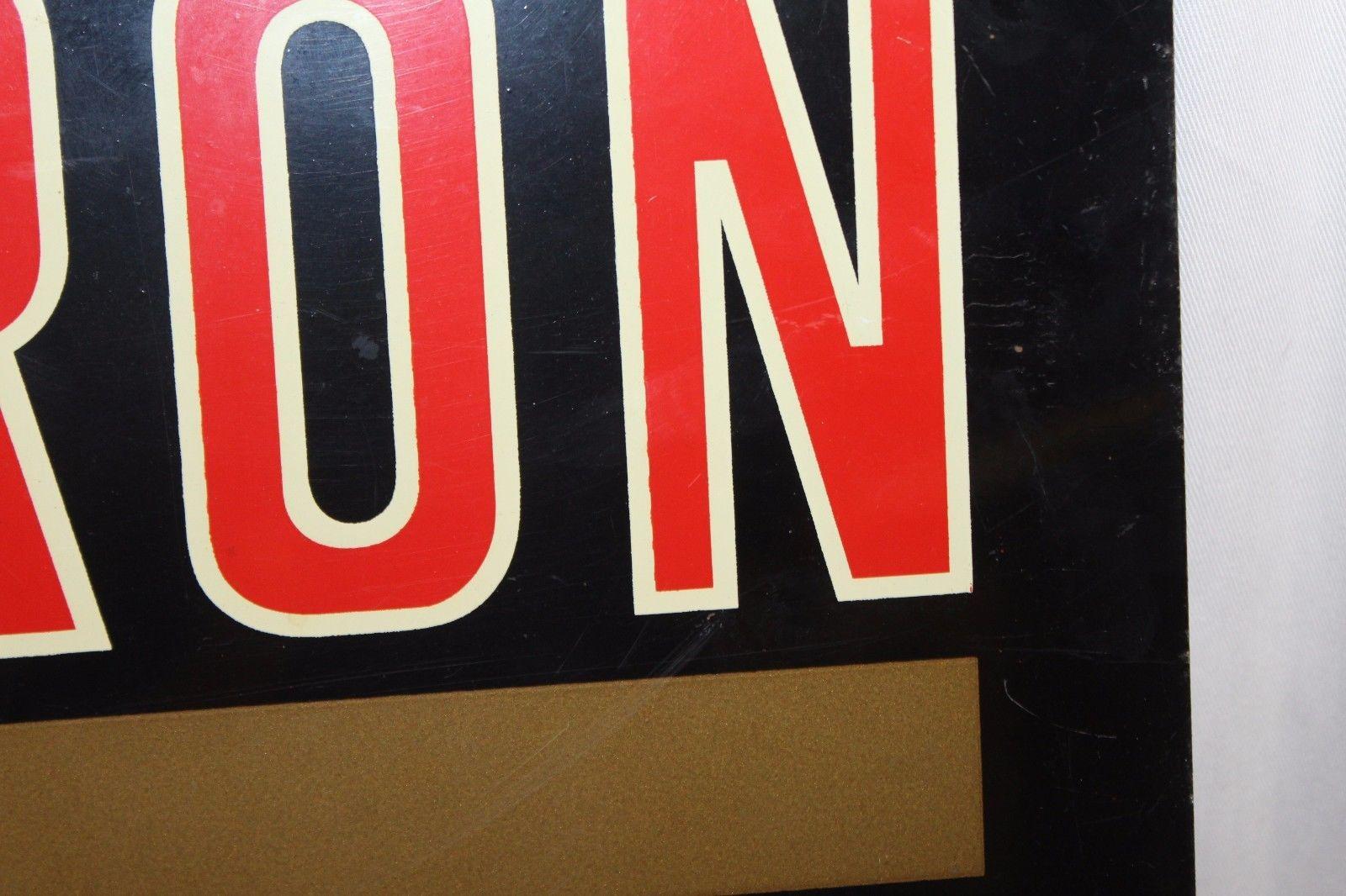 Metal 1960s Sohio Duron Motor Oil Sign For Sale