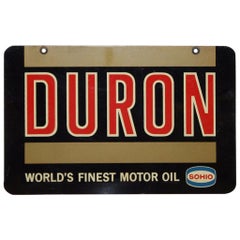 Vintage 1960s Sohio Duron Motor Oil Sign