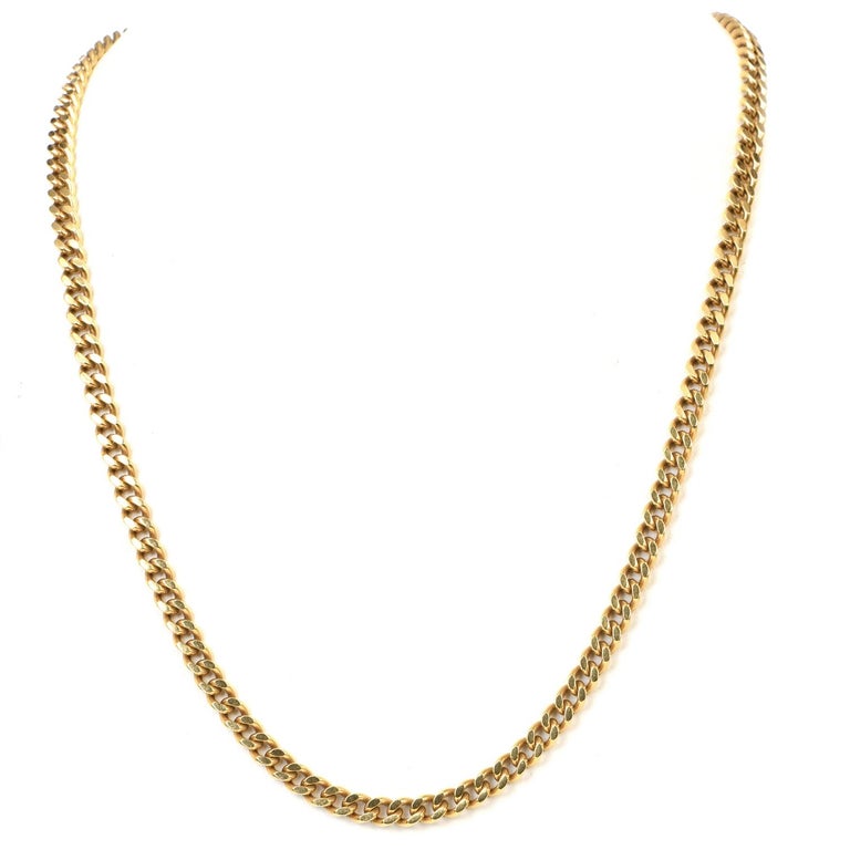 This Vintage 1960's Heavy Curb-link chain necklace, crafted in solid 18K yellow gold, this Chain necklace weighs 69.3 grams, and the total length is approximately25