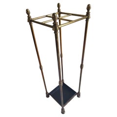 1960s Solid Brass Umbrella Stand