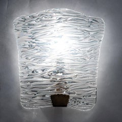 1960s Solid Glass and Brass Attributed to Kalmar