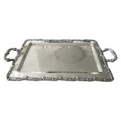 1960s Solid Silver Serving Tray