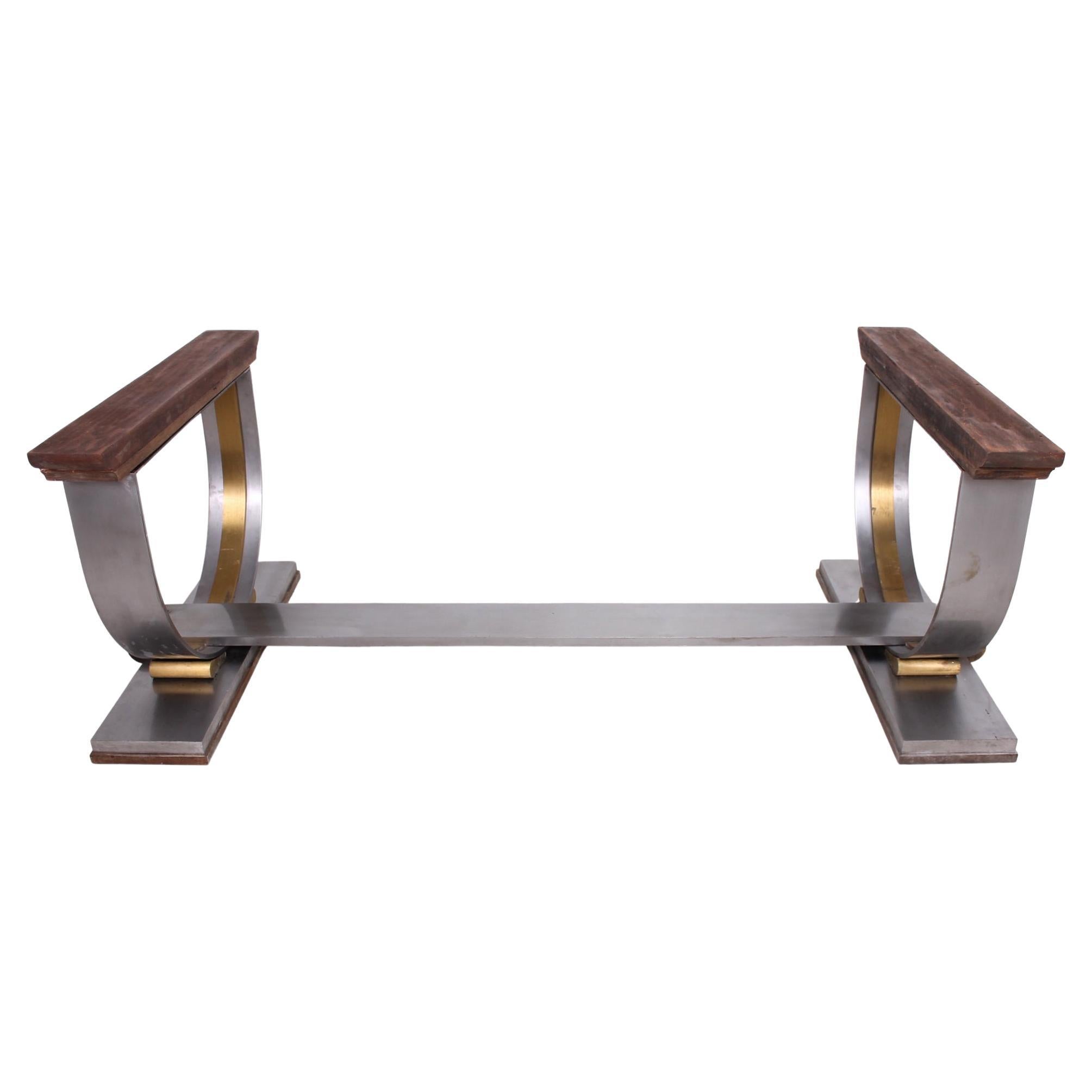1960s Solid Steel Bronze Dining Table Base Arturo Pani Mexico