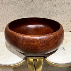 1960s Solid Teak Bowl Scandinavian Modern