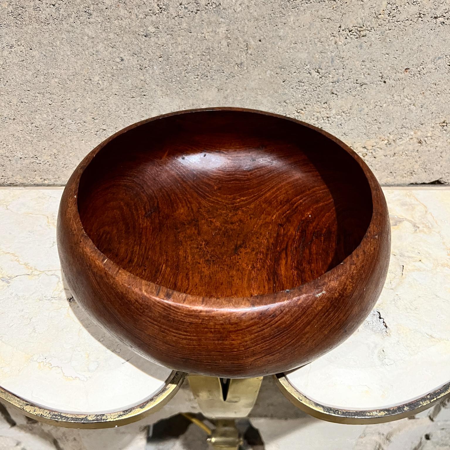 1960s Solid Teak Bowl Scandinavian Modern In Good Condition For Sale In Chula Vista, CA