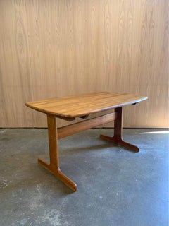 1960s Solid Teak Dining Table by RS & Associates