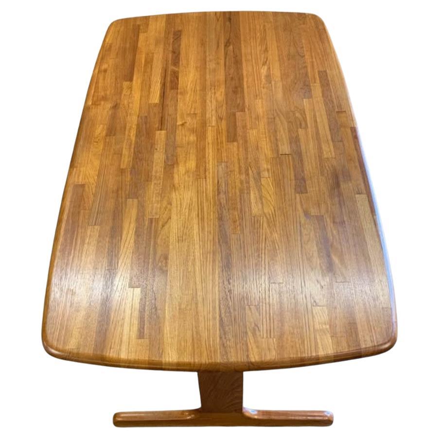 1960s Solid Teak Dining Table by RS & Associates