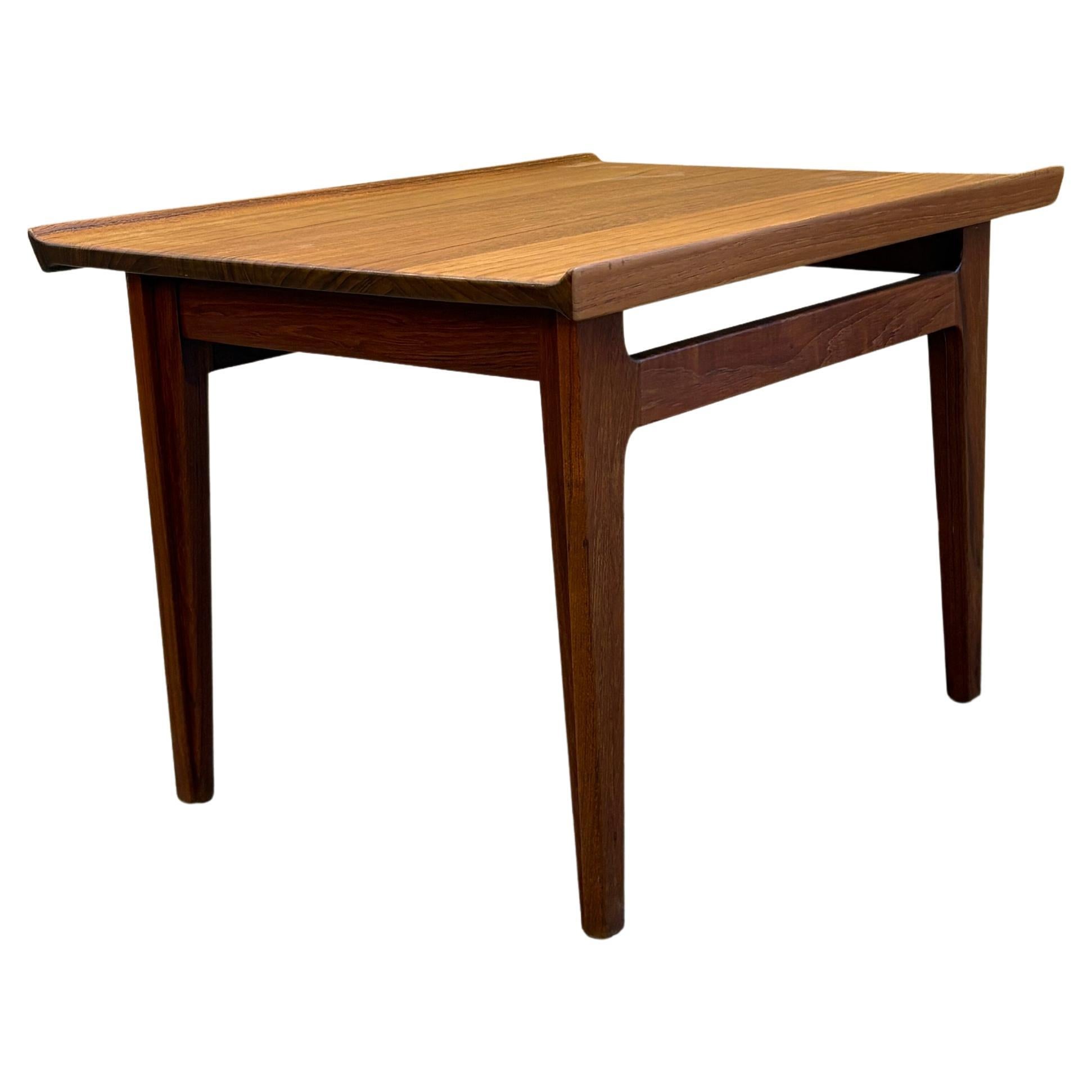 1960s Solid Teak FD535 Side End Table by Finn Juhl For Sale