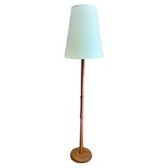 1960s Solid Teak Floor Lamp