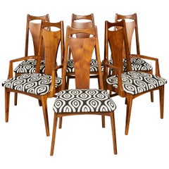 1960s Solid Walnut Dining Chairs, Set of Six