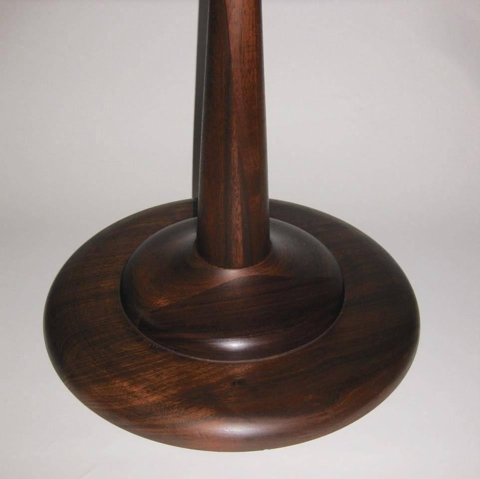American 1960s Solid Walnut Wood Mid-Century Modern Pedestal Table For Sale