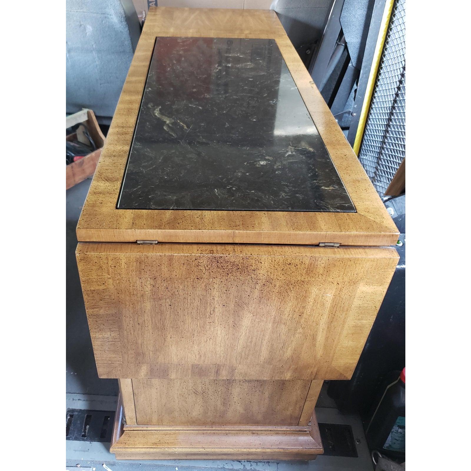 flip top record console