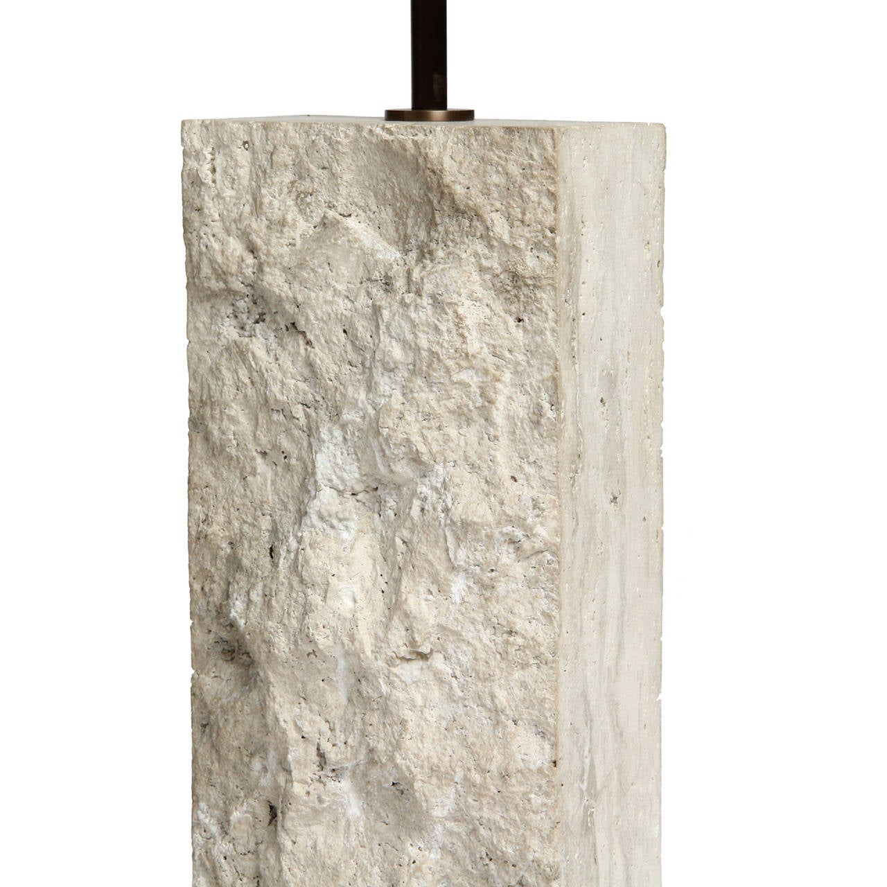 Mid-Century Modern 1960s Solid White Limestone Table Lamp by Hansen Lighting Co. For Sale
