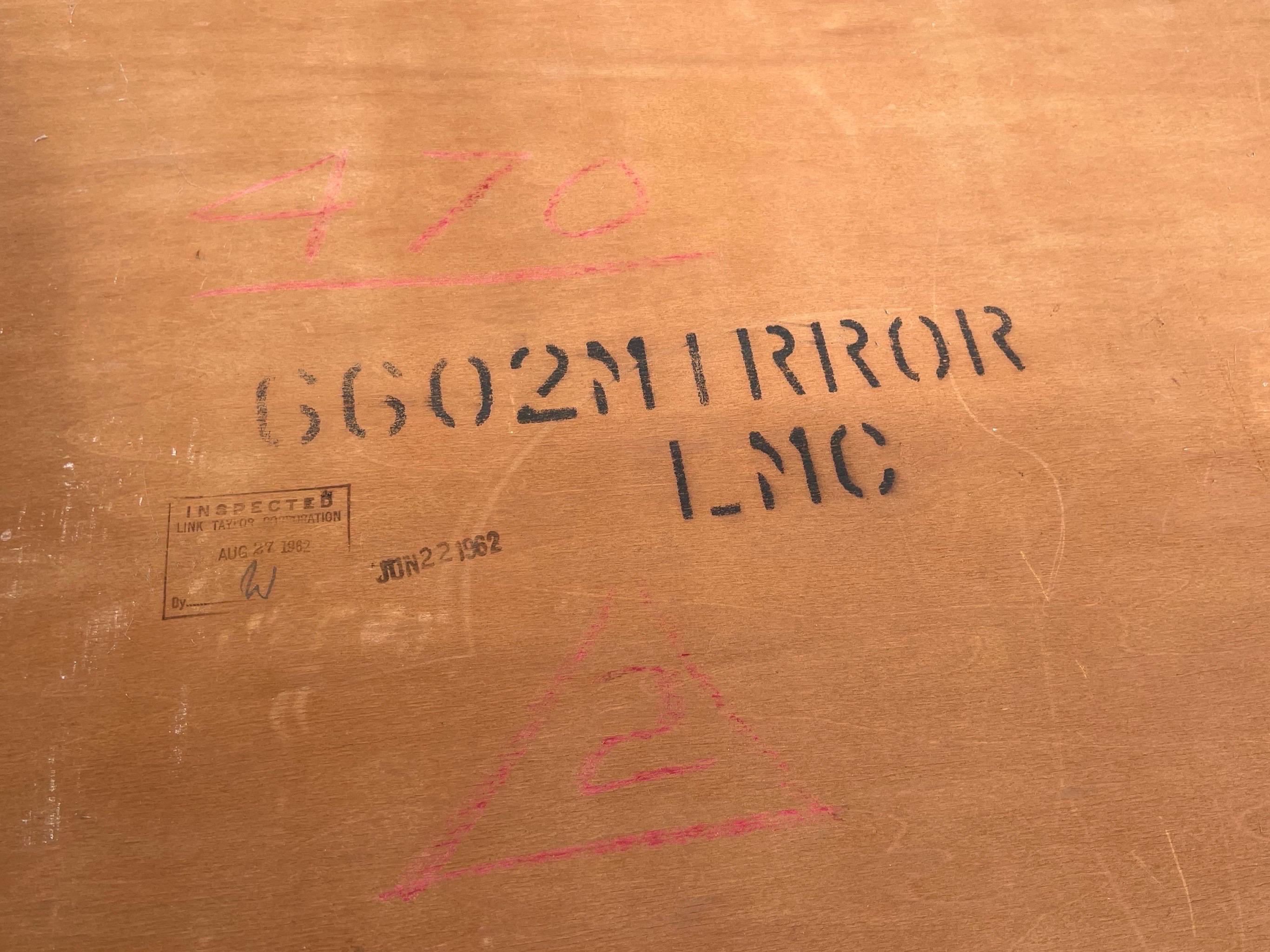 Miroir en bois massif des années 1960 en vente 1