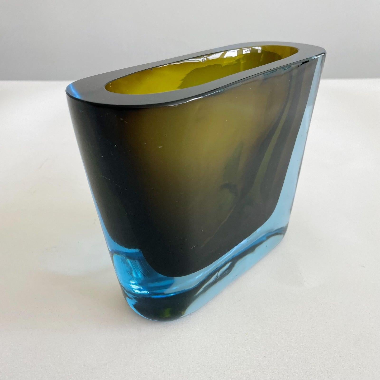 Hand-Crafted 1960's Sommerso Antonio Da Ros Murano Glass Vase for Cenedese