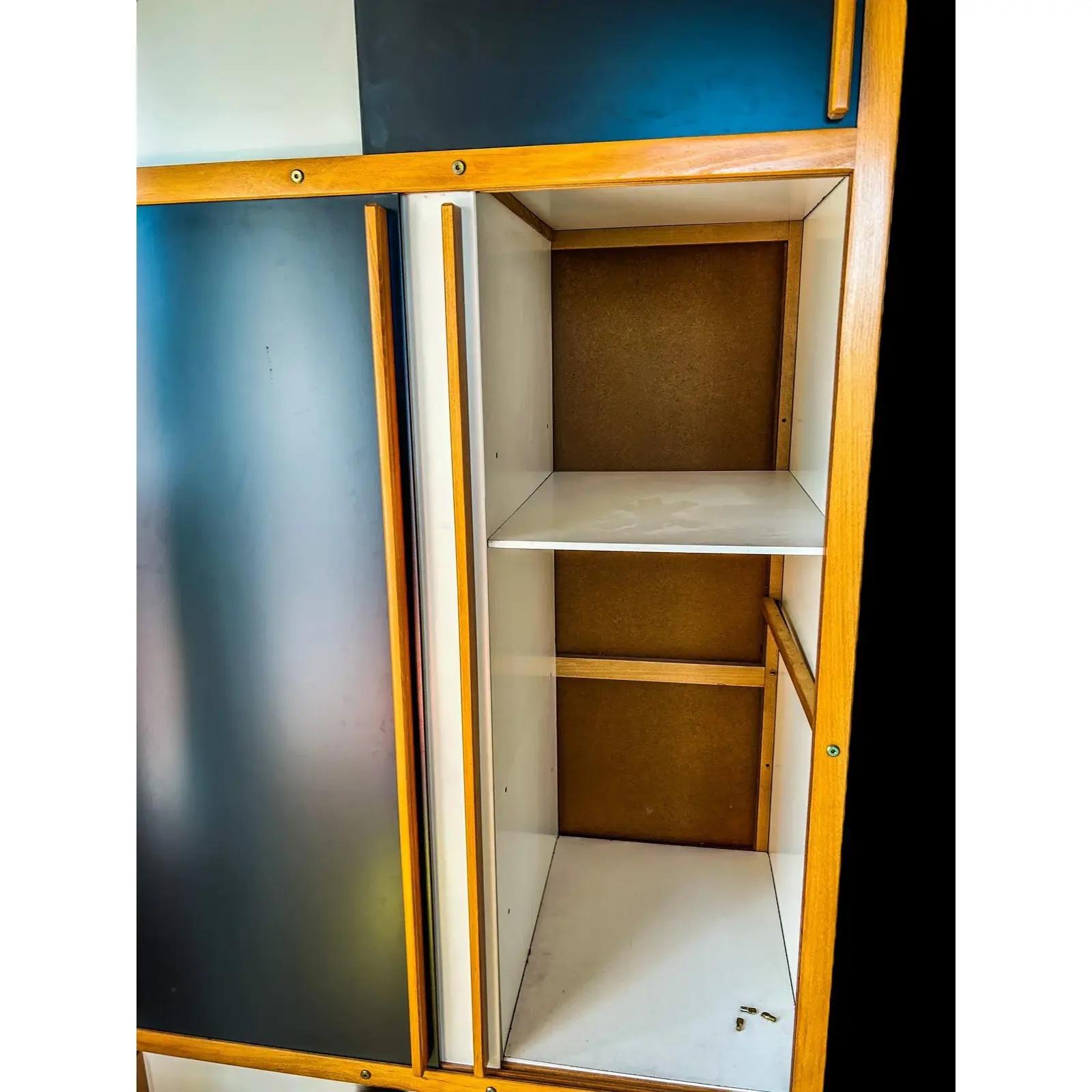 Mid-20th Century 1960s Sonacotra Wardrobe Cabinet by André Sornay For Sale