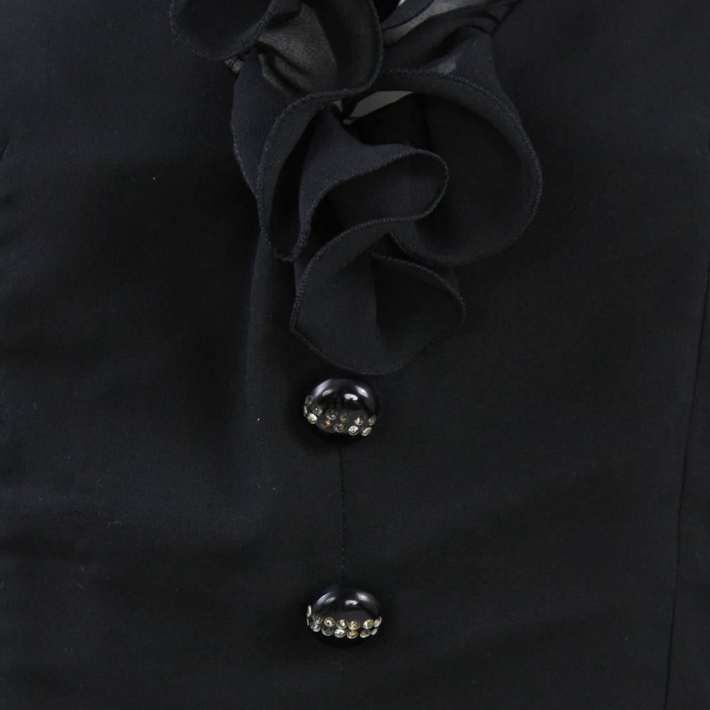 1960s Sorelle Fontana Black High-Fashion Silk Long Dress 2