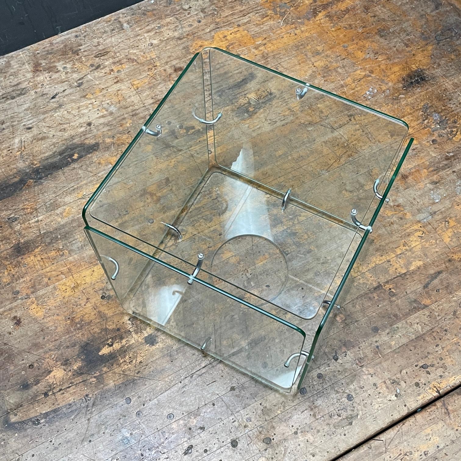 1960s Southern California Design Glass Cube Table Gerald McCabe Eon Mid-Century 1