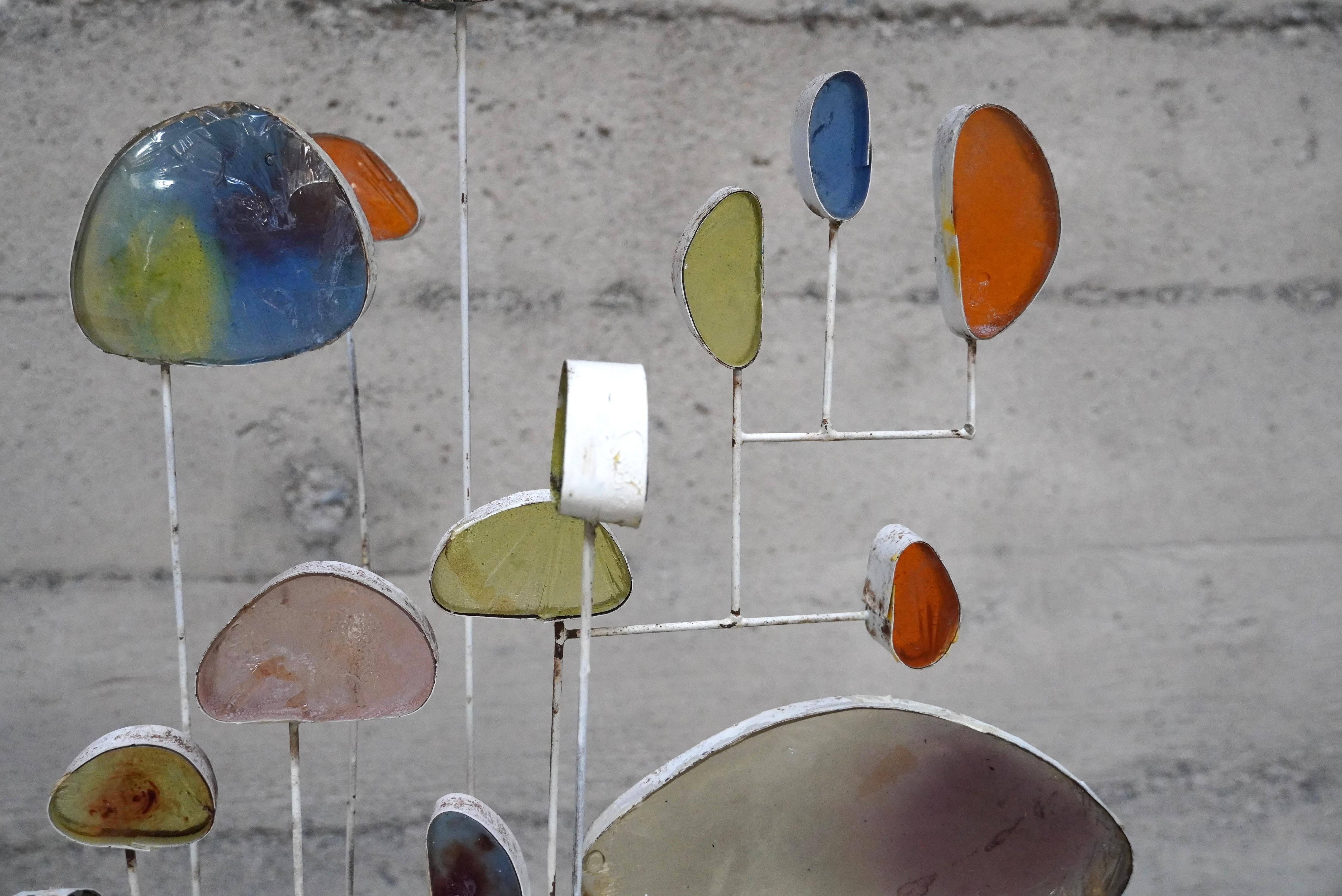 1960s Space Age Abstract Sculpture in Resin and Metal For Sale 4