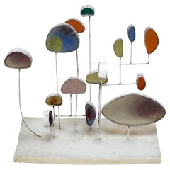 Sculpture abstraite en résine et métal des années 1960 de la collection A Space AGE