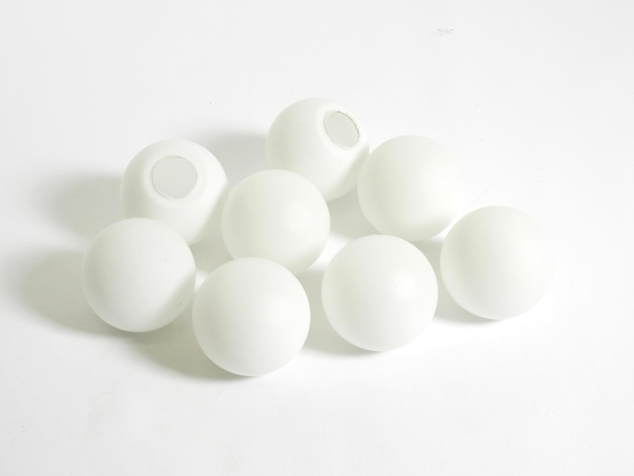 1960s Space Age brass ceiling lamp with 8 glass balls by Kaiser Leuchten in vendita 12