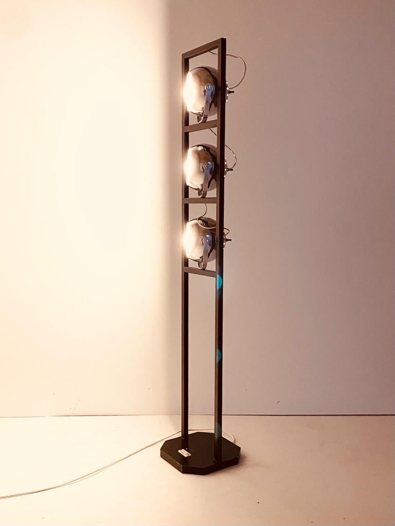 Chrome Space Age Floor Lamp, Italy 1960s