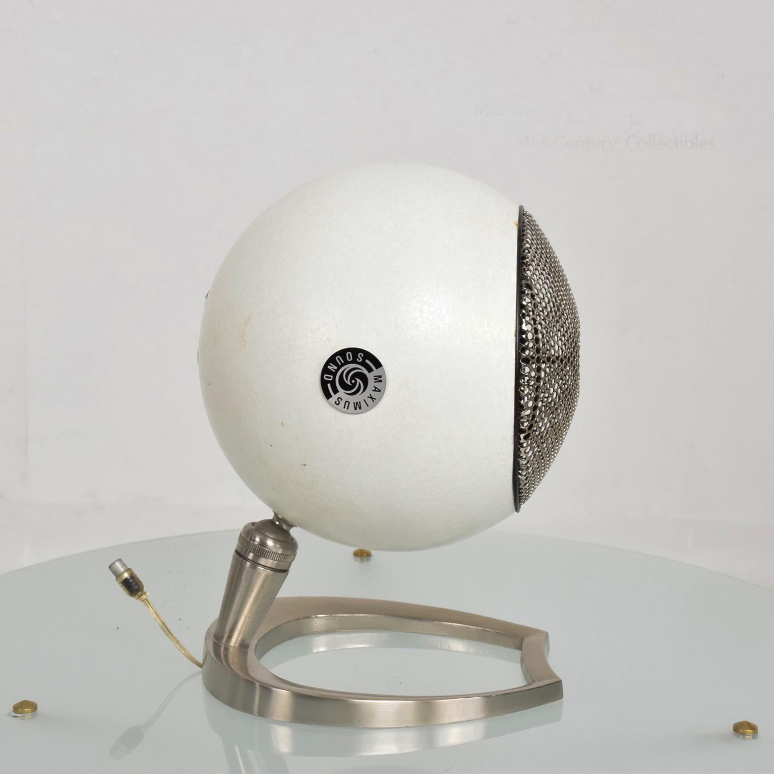 Mid-Century Modern 1960s Space Age Maximus Round Sound Machine Hi-Fi Speaker Mod Midcentury