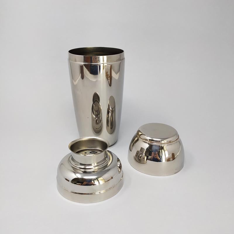 Italian 1960s Space Age Mepra Cocktail Shaker in Stainless Steel, Made in Italy For Sale