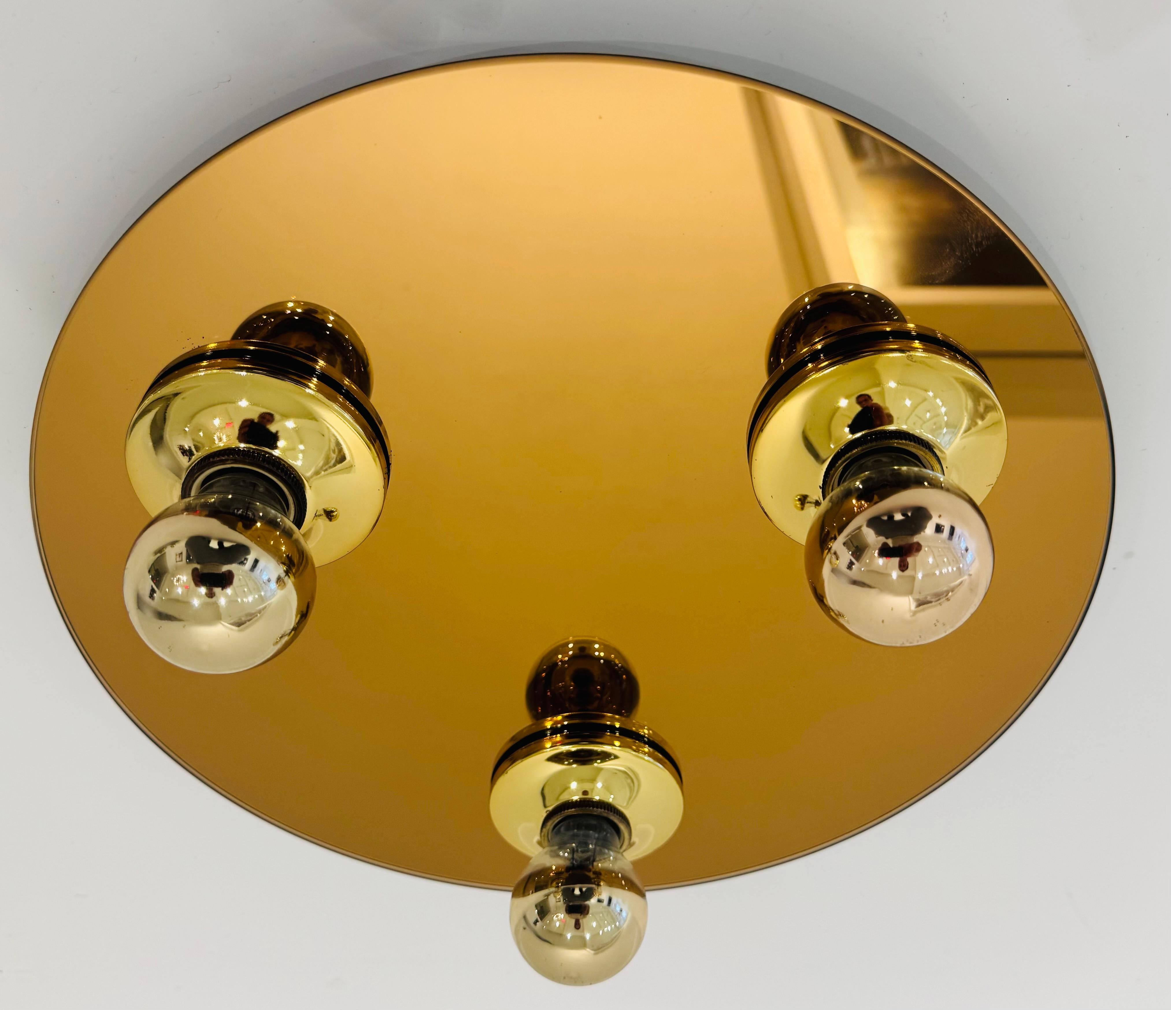 Mid-Century Modern 1960s Space Age Mid Century Modernist Flush Light For Sale
