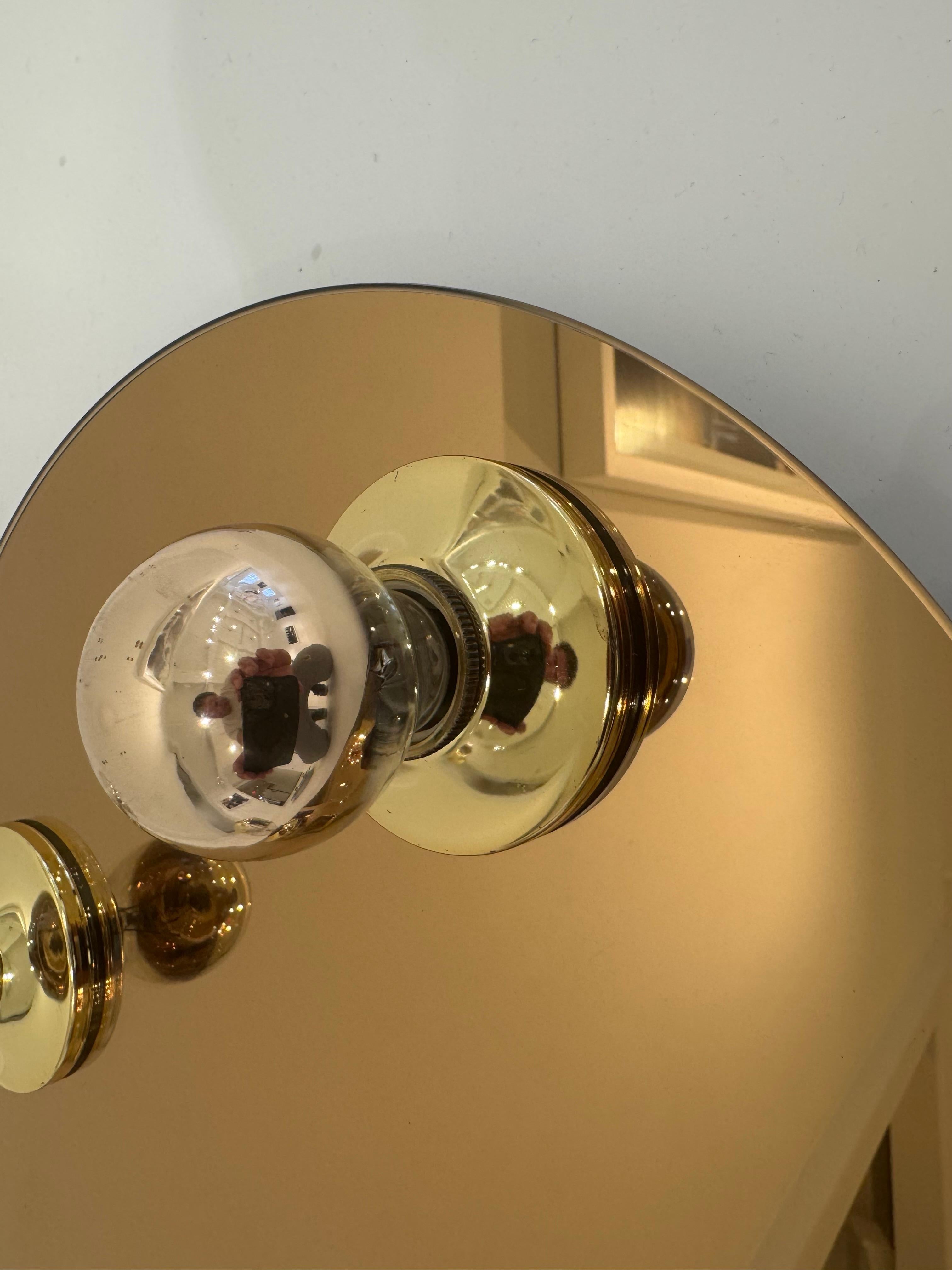 1960s Space Age Mid Century Modernist Flush Light In Excellent Condition For Sale In New York, NY