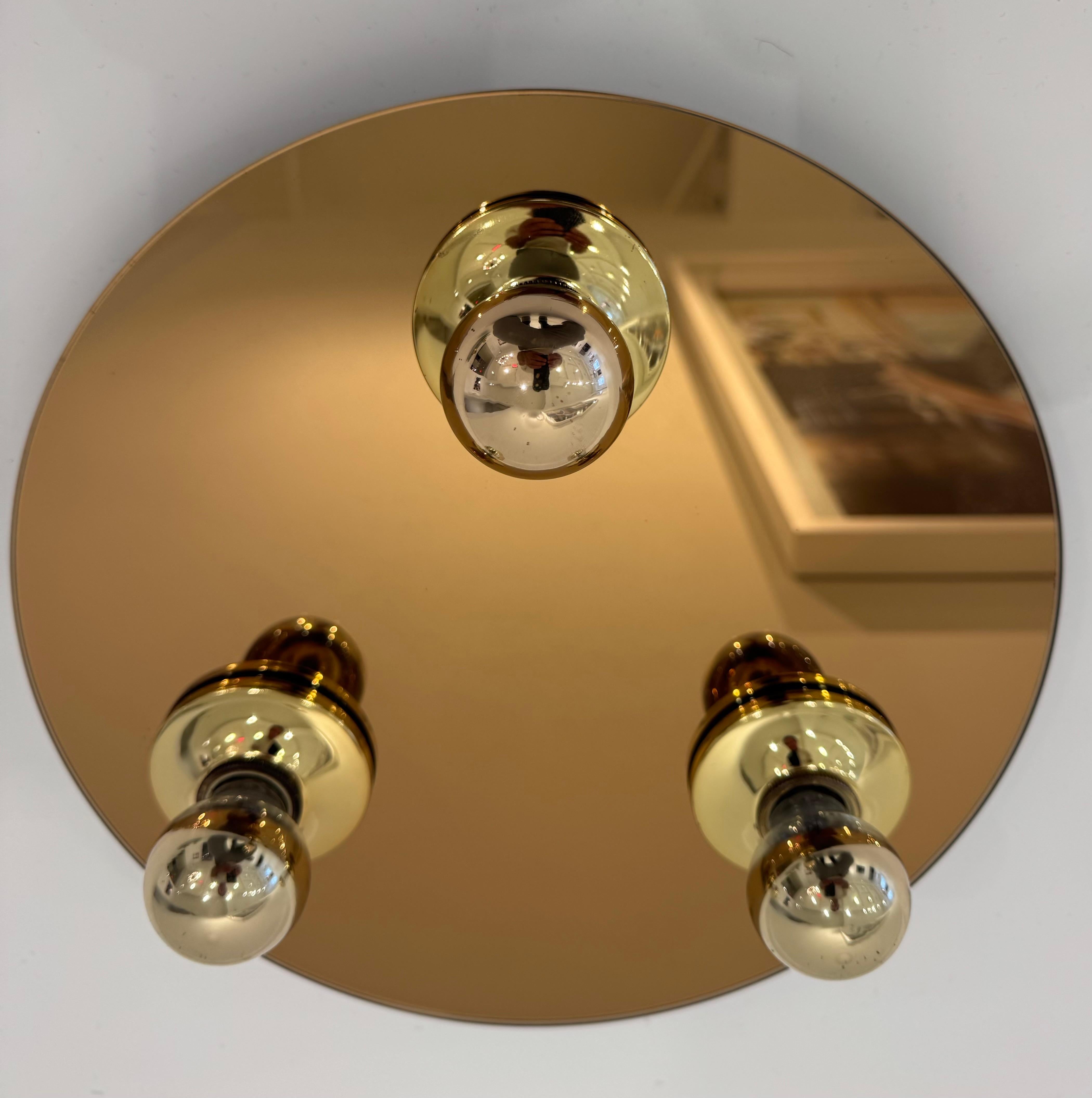 1960s Space Age Mid Century Modernist Flush Light For Sale 2
