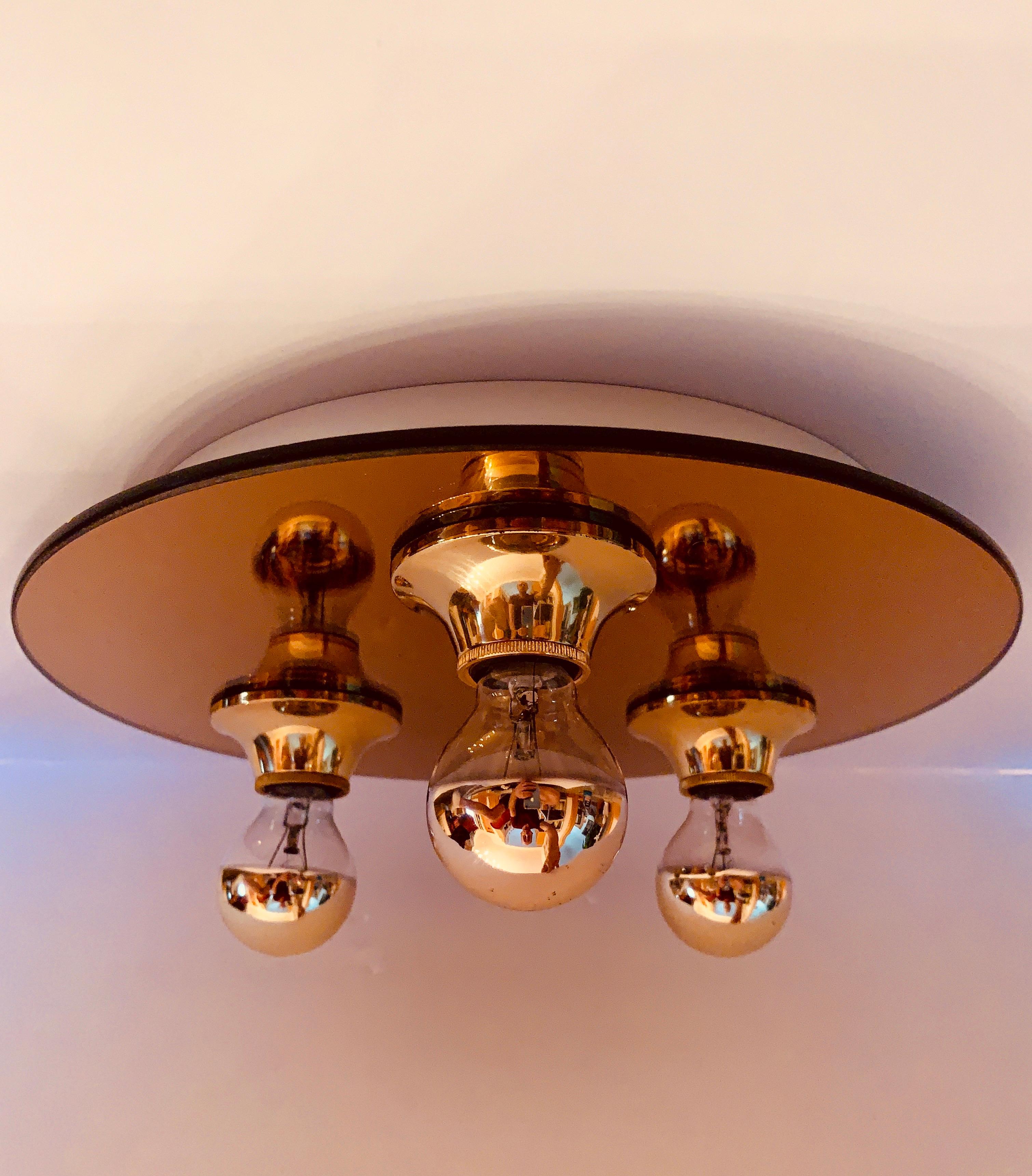 1960s Space Age Modernist Flush Light For Sale 6