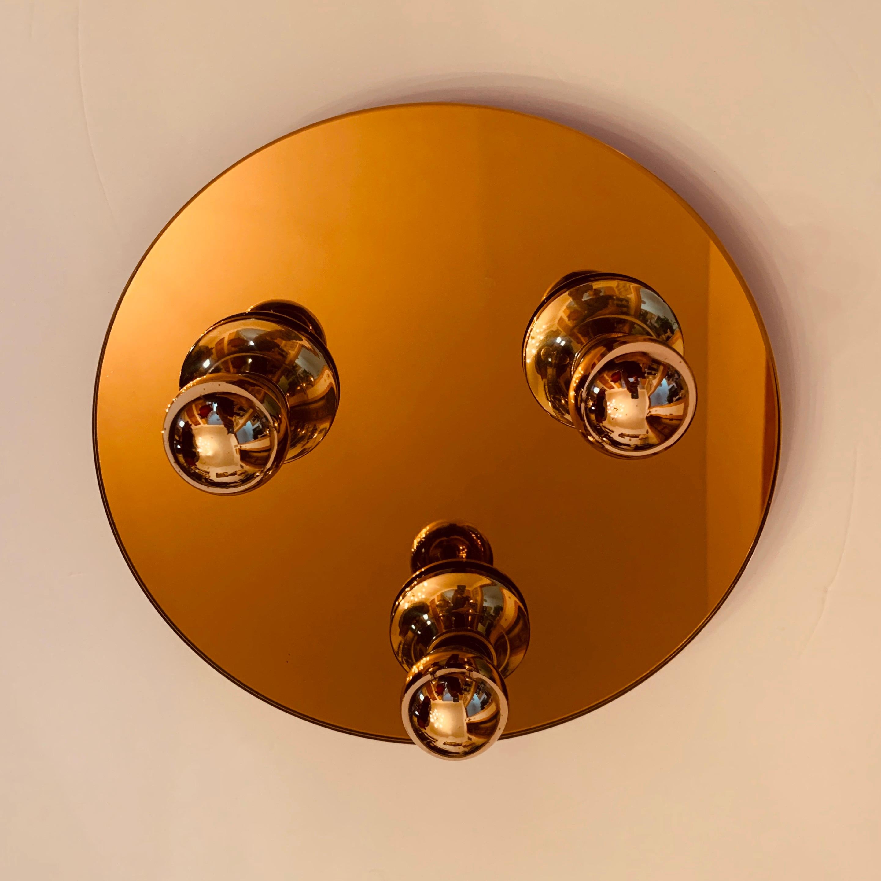 1960s Space Age Modernist Flush Light For Sale 2