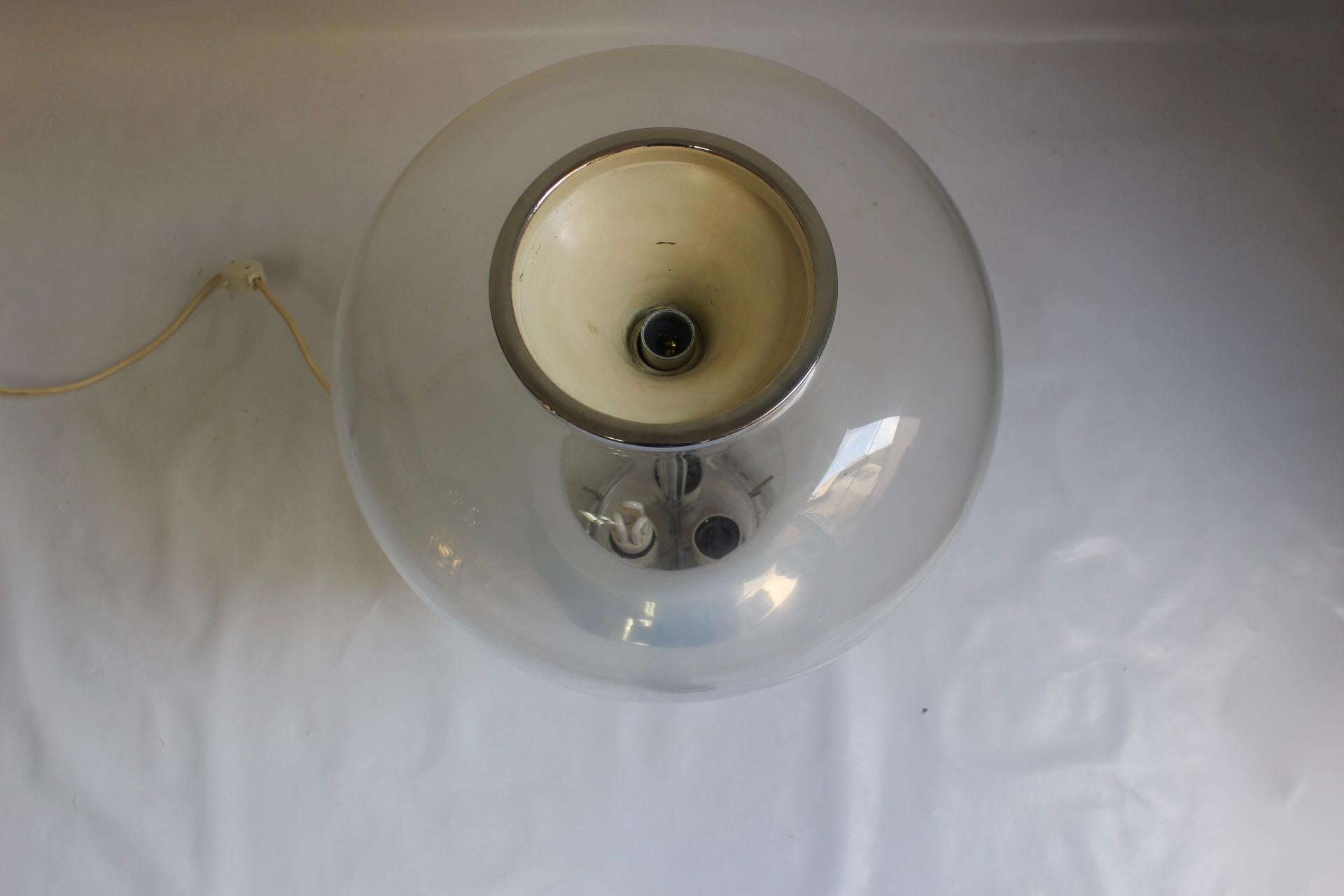 Midcentury Murano Glass Space Age Table Lamp in the style of Angelo Mangiarotti  For Sale 4