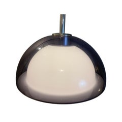 1960s Space Age Purple & White Robert Welch for Lumitron Hanging Pendant Light