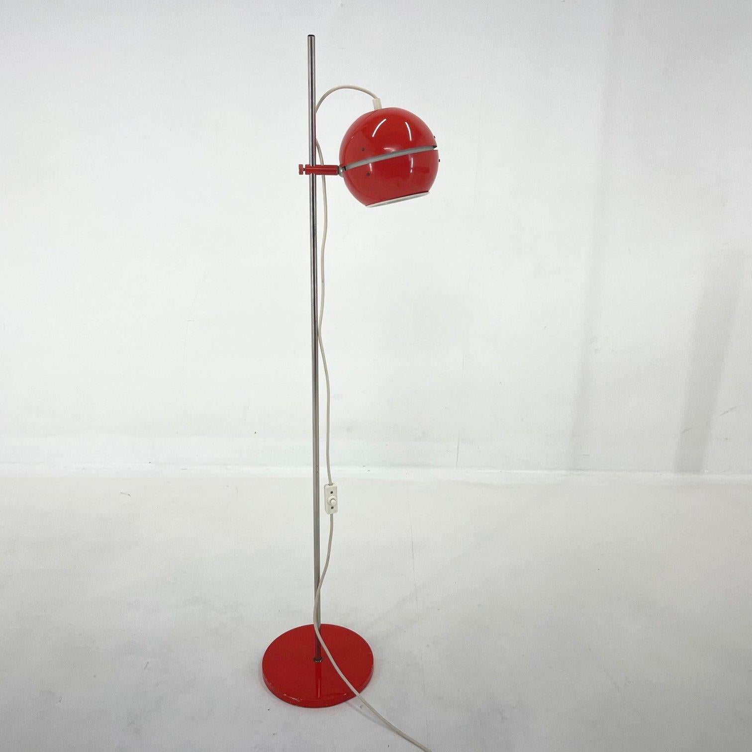 Mid-20th Century 1960's, Space Age Red Floor Lamp, Germany For Sale
