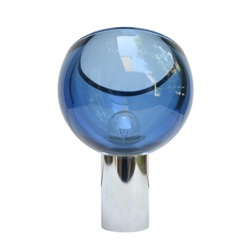 Mid-20th Century 1960s Space Age Transparent Blue Wall Lights by Seguso Murano, Italy For Sale