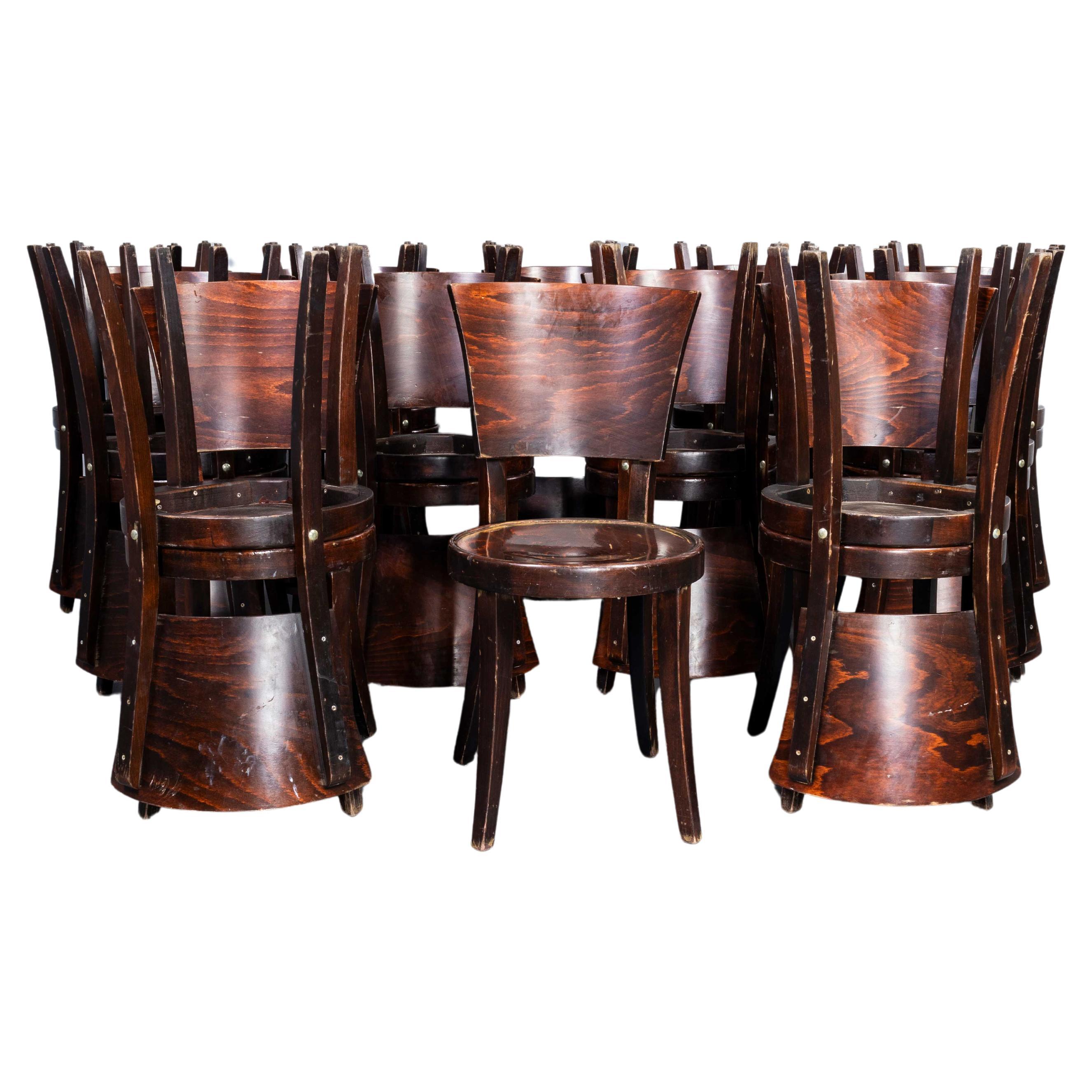 1960's Spade Back Bentwood Dining Chairs - Good Qty Available