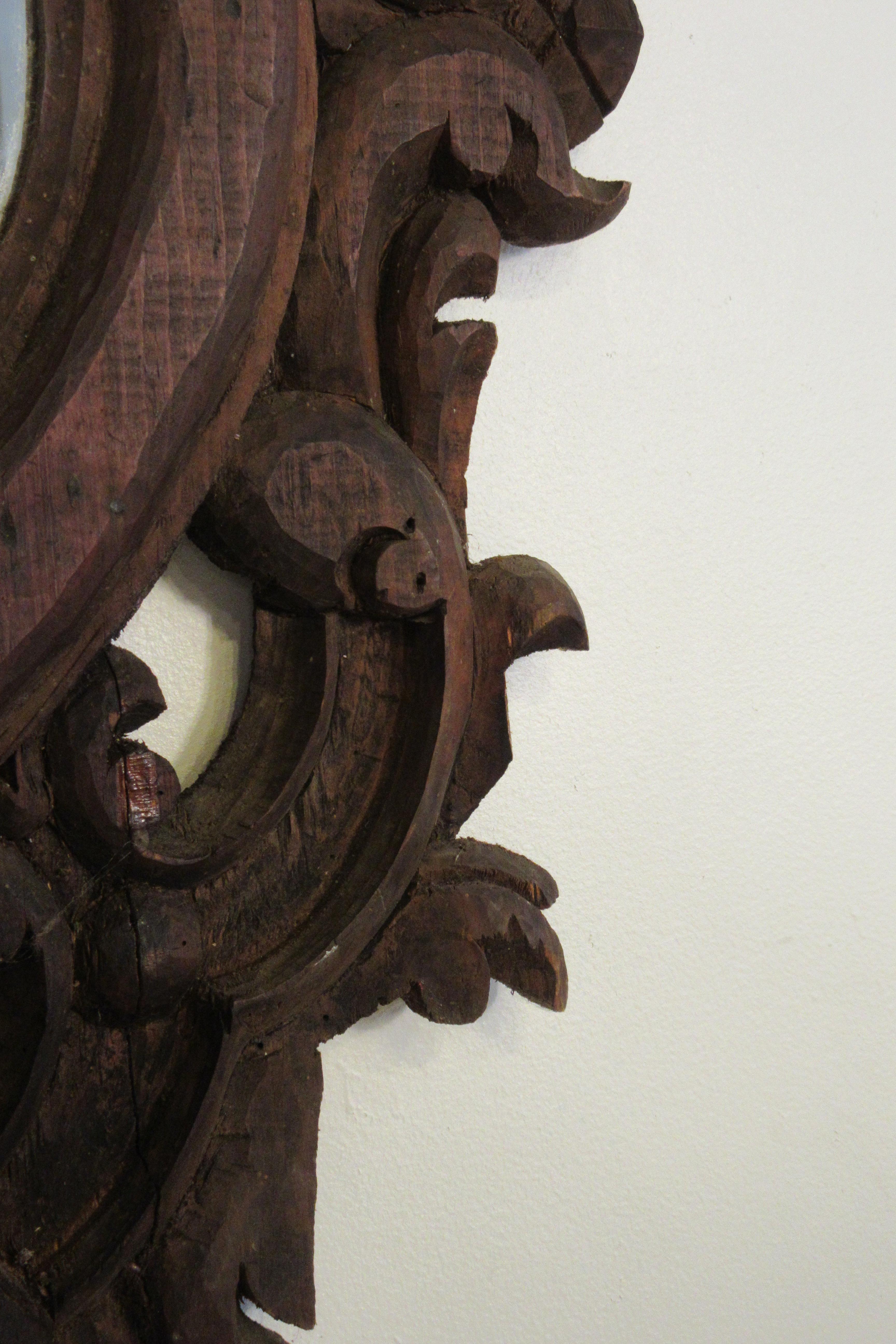 1960s Spanish Carved Wood Mirror 7
