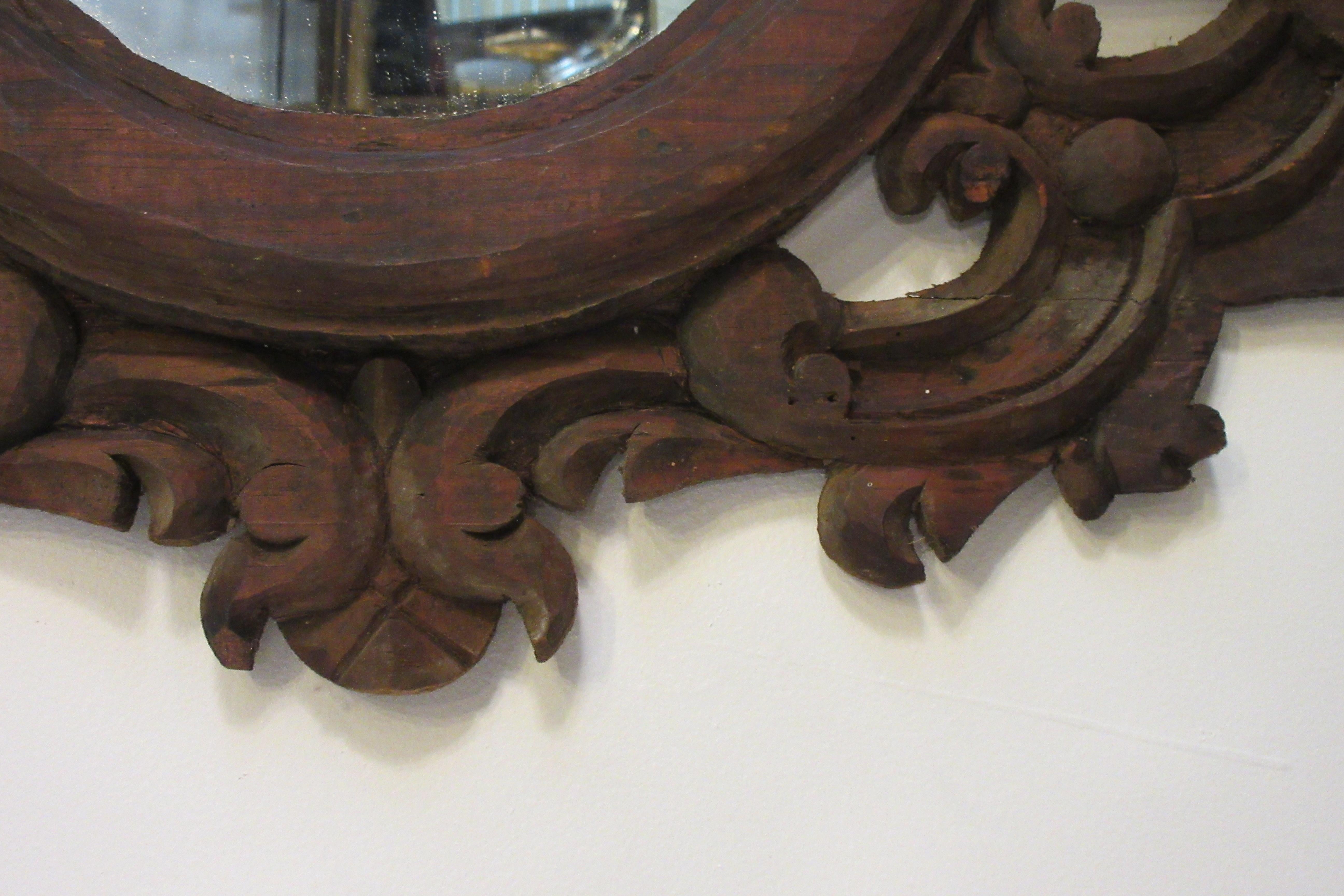 1960s Spanish Carved Wood Mirror 9