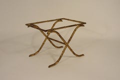1960s Spanish Faux Bamboo Gilt Metal Base