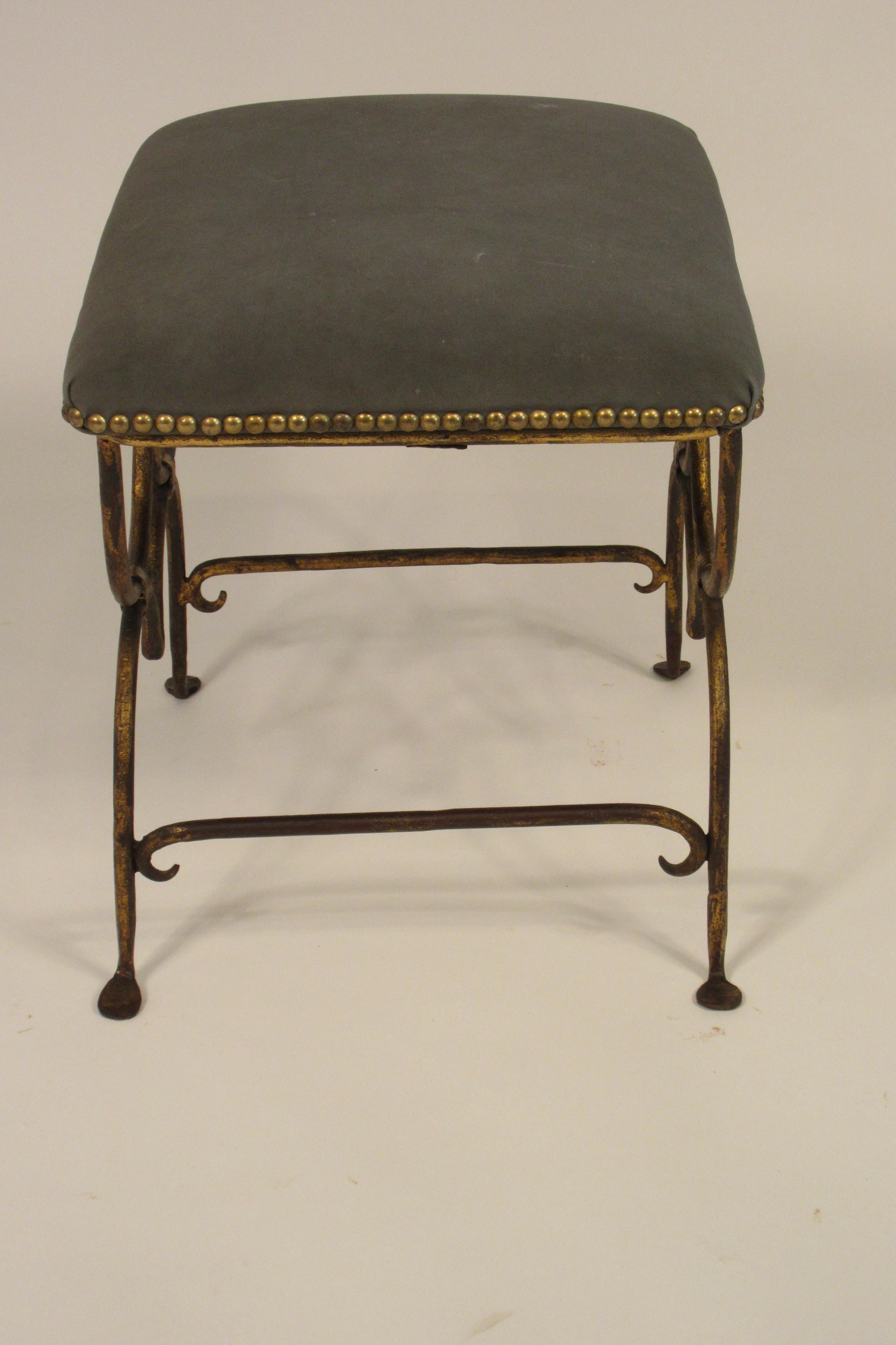 1960s Spanish Gilt Iron Bench 9