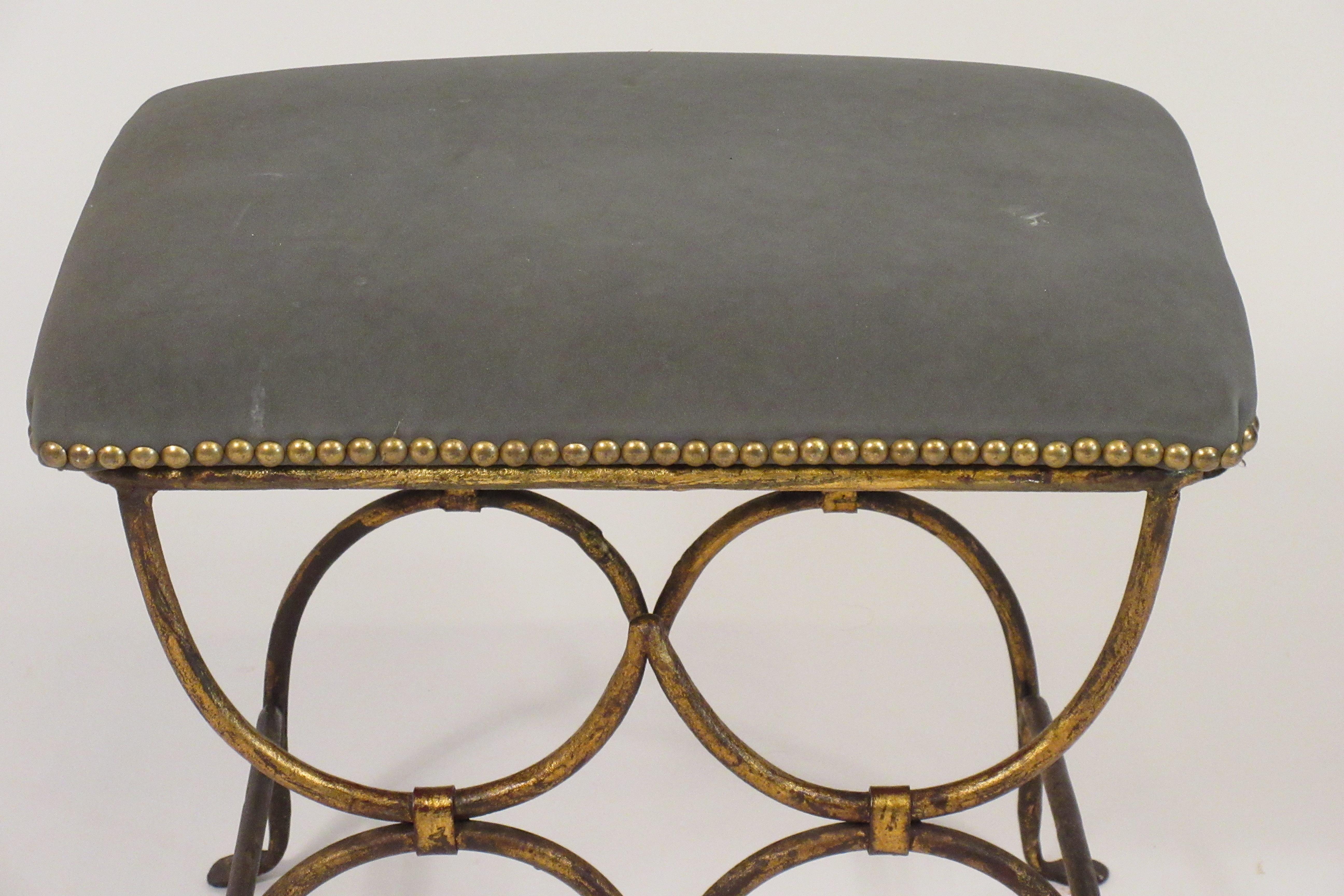 1960s Spanish Gilt Iron Bench 2