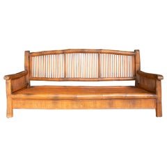 1960s Spanish Handmade Bamboo Sofa